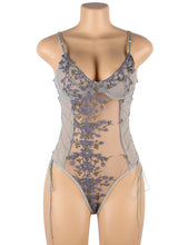 Load image into Gallery viewer, RAW's ' Flower Girl' Black Mesh Bodysuit