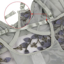 Load image into Gallery viewer, RAW's ' Flower Girl' Black Mesh Bodysuit