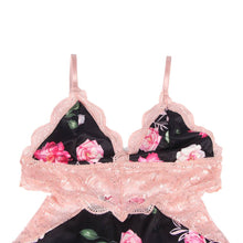 Load image into Gallery viewer, RAW’s ‘Floral Print Lace-up Babydoll Without Underwire