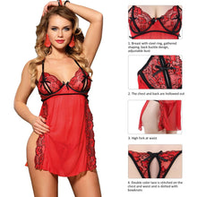 Load image into Gallery viewer, RAW's 'Spicy Night' Elegant Red Lace Sexy Babydoll