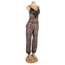 Load image into Gallery viewer, RAW’s Leopard Lace Sleepwear Two-piece Set