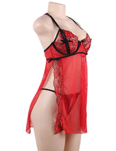 Load image into Gallery viewer, RAW's 'Spicy Night' Elegant Red Lace Sexy Babydoll