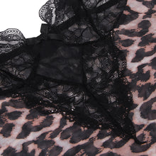 Load image into Gallery viewer, RAW’s Leopard Lace Sleepwear Two-piece Set