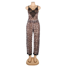 Load image into Gallery viewer, RAW’s Leopard Lace Sleepwear Two-piece Set