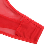 Load image into Gallery viewer, RAW's Sexy Eyelash Lace Mesh Cross Straps Push Up Nightdress