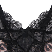 Load image into Gallery viewer, RAW’s Leopard Lace Sleepwear Two-piece Set