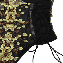 Load image into Gallery viewer, RAW's ' Flower Girl' Black Mesh Bodysuit
