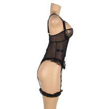 Load image into Gallery viewer, RAW’s Sexy Slim Lace Garter Leg Ring Teddy
