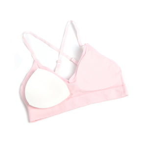 Pink Sexy Strawberry Embroidery Knitted Seamless Bra Set