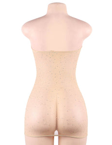 RAW’s Fishnet Off-the-shoulder Sparkle Bodystocking