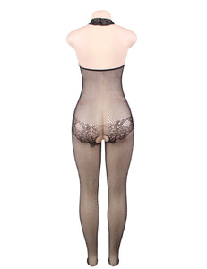 RAW's Rose Lace and Fishnet Turtleneck Bodystocking