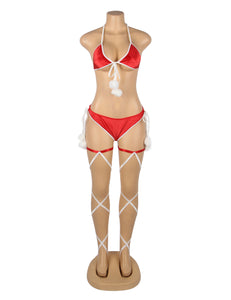 RAW’s Sexy Red Christmas Plush Bra Set