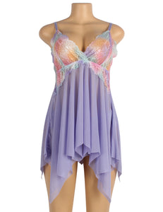 RAW’s Flower Decoration Loose Comfortable Open Front Babydoll