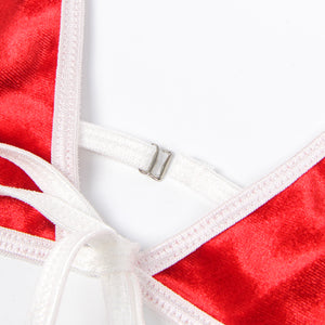 RAW’s Sexy Red Christmas Plush Bra Set