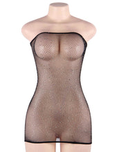 Load image into Gallery viewer, RAW’s Fishnet Off-the-shoulder Sparkle Bodystocking
