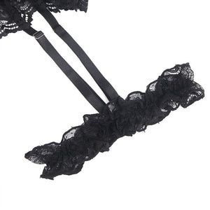 RAW’s Sexy Slim Lace Garter Leg Ring Teddy