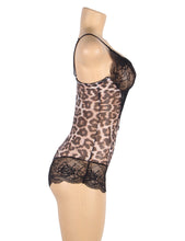 Load image into Gallery viewer, RAW’s Leopard Lace Sexy Bodysuit
