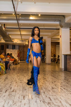 Load image into Gallery viewer, RAW’s ‘Rebel’ Blue Mesh 5 Piece Bra Set
