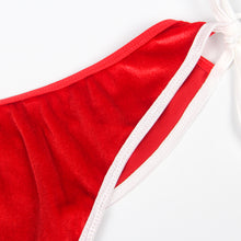 Load image into Gallery viewer, RAW’s Sexy Red Christmas Plush Bra Set
