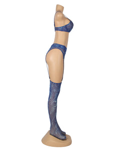 RAW’s ‘Rebel’ Blue Mesh 5 Piece Bra Set