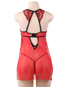 RAW's 'Spicy Night' Elegant Red Lace Sexy Babydoll