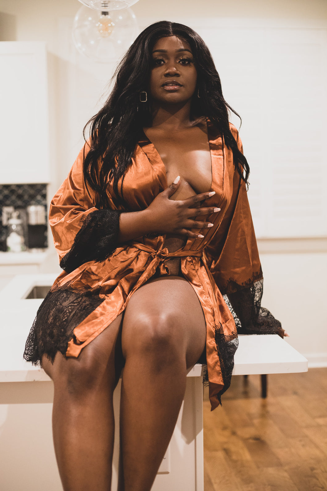 RAW's 'Caramel' Lace Robe