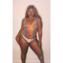 Load image into Gallery viewer, RAW’s ‘Cotton Candy’ 3 piece bodystocking (stockings included)
