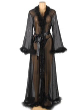 Load image into Gallery viewer, RAW&#39;s &#39;Revenge&#39; long wedding gown fur faux robe
