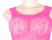 Load image into Gallery viewer, RAW&#39;s &#39;Pink Print&#39; Fishnet Bodystocking
