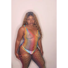 Load image into Gallery viewer, RAW’s ‘Cotton Candy’ 3 piece bodystocking (stockings included)
